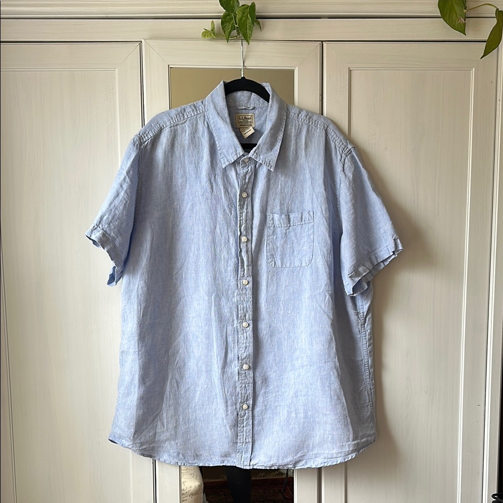 L.L. Bean vintage men’s oversized linen shirt